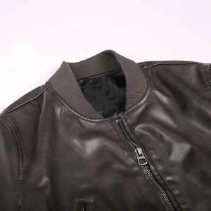 BSK & TRAF Hot Girl col montant en détresse Faux cuir Bomber veste 2025 femmes mode banlieue veste en cuir - Product Image 6