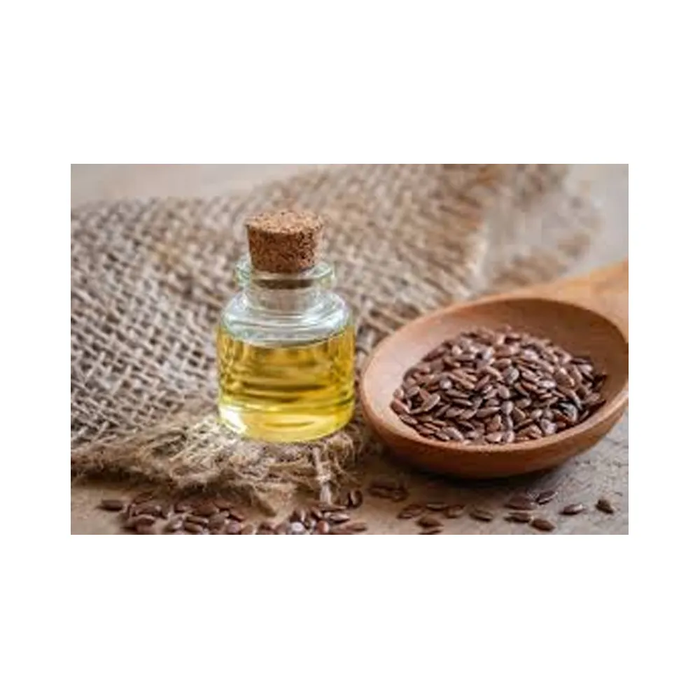 Hot Selling Organic Cold Pressed 100% Pure Flax Seed Oil Indian Bulk Wholesale Supplier