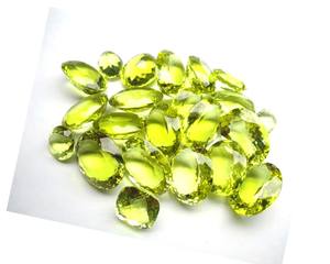Impresionante piedra preciosa de cuarzo limón forma ovalada tamaño personalizado suelto precioso verde oro limón cuarzo piedra de corte facetado - Product Image 3