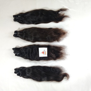 Venta al por mayor de pelo humano vietnamita de onda profunda suelta alineada con cutícula India cruda sin procesamiento químico tejido de Peluca de onda natural - Product Image 4