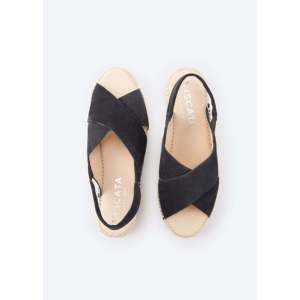 Piattaforme Espadrille in pelle scamosciata scarpe comode da passeggio con plateau alto - Product Image 6