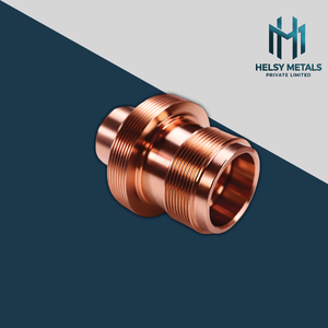 Composants en cuivre usinés VMC de haute précision, filetage de précision, alésages lisses, trous latéraux pour applications électriques et thermiques - Product Image 1
