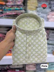 เสื้อผ้าชาติพันธุ์ที่สวยงามน่าสนใจคุณภาพดีเยี่ยมโมโน bagnoli กางเกงยาว kurta กับ Chikan schiffli ทำงานทั้งการจัดหาการขาย - Product Image 2