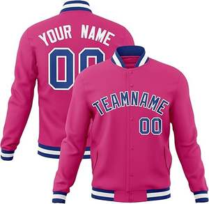 แจ็กเก็ตเบสบอลบอมเบอร์ทีมเบสบอลขนแกะสไตล์เท่ๆสำหรับผู้ชายผลิตในปากีสถาน - Product Image 4