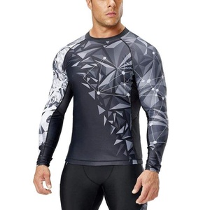 Sublimación personalizada Hombres Rash Guard Deportes Compresión Gimnasio Fitness Camisa Hombre Moda Ropa de compresión - Product Image 2