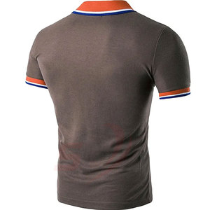 Vente en gros, 100% coton, manches courtes solides, Polo pour hommes, grande taille, manches courtes, vêtements décontractés - Product Image 2