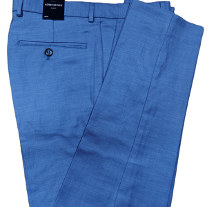 Pantalon en polyester 100% décontracté pour hommes, pantalon de costume formel d'affaires léger à haute élasticité avec devant plat taille moyenne - Product Image 3