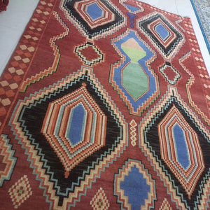 Alfombra de lana Oushak bordada de 2,6x6 de alta calidad, a mano anudada, decoración Vintage para el hogar, juego de alfombras para sala de estar - Product Image 1