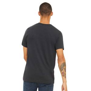 100% Organic Cotton Round Neck Short Sleeve Adult Men T Shirt for Man <b>Black</b> - Product Image 3