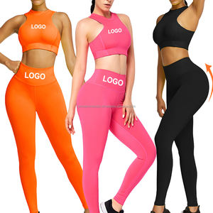 Vêtements de sport pour femmes, yoga, légers, ensembles sans couture personnalisés pour l'extérieur, leggings et soutien-gorge de sport vierges, ensemble de yoga pour femmes, design personnalisé - Product Image 1