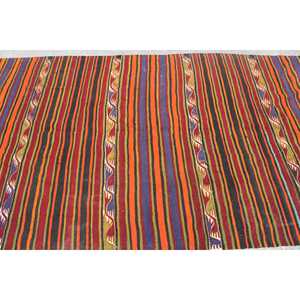 Tapis vintage, tapis turc de 5,1 x 13,1 pieds, tapis en laine bleu style sud-ouest - Product Image 5