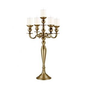 Candélabres en gouttes de cristal suspendues avec boules de cristal, fournitures de mariage et de fête, centre de table haut en argent pour S - Product Image 6