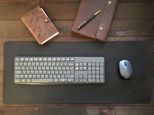 แผ่นรองโต๊ะทำงานหนังแท้แผ่นรองเขียนงานสำนักงานทำมือกันกลิ่นหรูหราพื้นผิวหนังวัวเรียบทนทานแบบลำลองสำหรับใส่สบายๆดูสง่างาม - Product Image 2