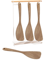 Cuillères en bois Metier pour la cuisson Ustensiles de cuisine en bois antiadhésifs Cuillères de cuisine Ustensiles de cuisine en bois naturel Ensemble de 9 pièces