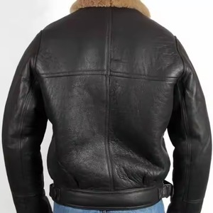 2025 Top Selling <b>Men</b> Winter <b>Sheepskin</b> Leather <b>Jacket</b> Best Quality Fur Collar Leather <b>Jacket</b> Breathable Leather <b>Jacket</b> - Product Image 2