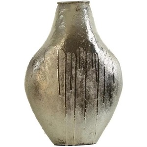 Vase en métal de style grand pot argenté pour la décoration élégante de la maison, parfait pour la décoration intérieure, les décors d'événements, fabriqués à la main en Inde - Product Image 3