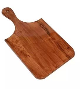 Planche à découper en teck HA artisanale de qualité supérieure, détails en émail, épaisseur de 1,5 cm, écologique, passe au lave-vaisselle, usage domestique et commercial - Product Image 5