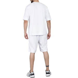 Conjuntos de pantalones cortos informales para hombre, precio al por mayor, camiseta de manga corta con diseño de logotipo personalizado OEM y conjunto de pantalones cortos de algodón transpirable High Street - Product Image 4