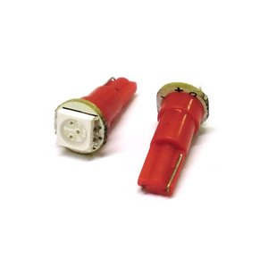 โคมไฟ LED T5 W1.2W แผงหน้าปัดสีแดง SMD 1ดวง12V-รถยนต์และรถจักรยานยนต์/ไฟและหลอดไฟ - Product Image 1