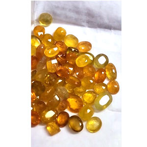 63 pièces de saphir jaune de Bangkok, taille ovale de 8 mm à 13 mm, 208 carats, lot Iroc Sales, pierres précieuses en vrac remplies de verre, pukhraj, 117 $ US pour tout - Product Image 1