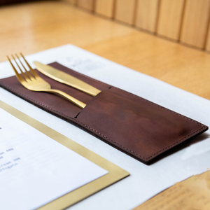 ที่ใส่ช้อนส้อมหนังแท้ คุณภาพสูง ทนทาน กันน้ำ กันกระแทก สำหรับร้านอาหาร โรงแรม ขายส่ง - Product Image 6