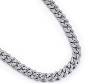 Collier avec pendentifs de style hip-hop en argent sterling et moissanite VVS1, passe le testeur de diamants - Product Image 2