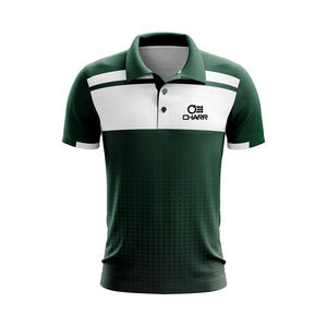 T-shirt de sport décontracté pour hommes, respirant, absorbant la sueur, revers, polo, broderie multicolore, tissu tricoté vierge personnalisé. - Product Image 5