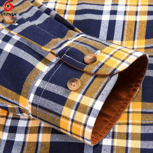 Camisas de Franela a Cuadros para Hombre, Hechas a Medida, de Algodón Transpirable, Estilo Urbano, con Cuello de Botones, Camisa de Moda Personalizada para Hombre - Product Image 5