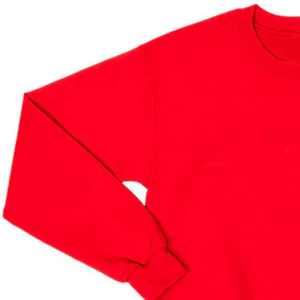 Personalizable Plain Red Pullover Sudadera Cuello redondo Invierno Fleece con Puff Impresión Diseño forrado - Product Image 6