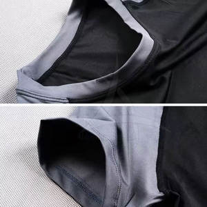 T-shirts de compression pour hommes de qualité supérieure, manches courtes, respirants, écologiques, vêtements de sport et de gym - Product Image 4