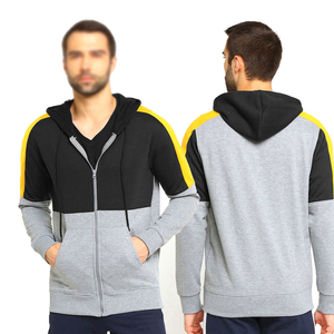 Men's Lightweight 100% Cotton Fleece Zipper <b>Hoodie</b> <b>Trendy</b> for Casual Wear and Winter Sports Training Plain Dyed - Product Image 4