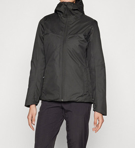 Veste Softshell isolée Quest pour femmes noires pleine longueur Prix d'usine Manches complètes et vestes d'extérieur coupe-vent pour la course à pied - Product Image 4