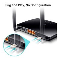 Módem Router Tp-Link N300 de Banda Única, Externo, Negro, 3 Puertos RJ-45, 4G LTE TL-MR6500V