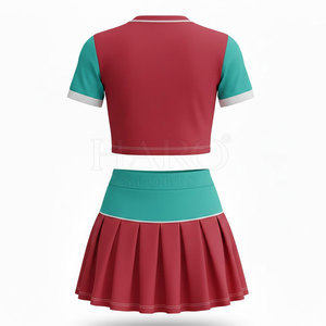 Uniforme clásico de porristas con MOQ bajo para niñas, mujeres y equipos. Colores, tallas y logotipo a juego disponibles. - Product Image 2