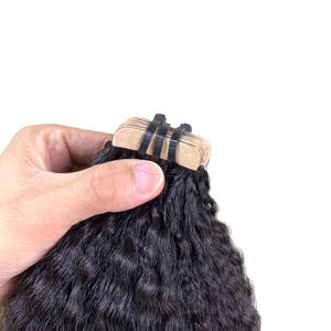 Extensions de cheveux 100% naturels Remy vierges, # 1B, cuticule alignée, haute qualité - Product Image 1