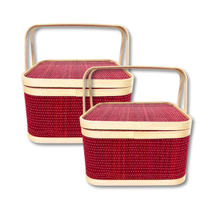 ตะกร้าไม้ไผ่ตกแต่งของขวัญ: เหมาะสำหรับตกแต่งบ้านและใช้ในชีวิตประจำวันที่มีคุณภาพสูง - Product Image 1