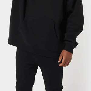 OEM de alta calidad Plain Heavyweight Fleece Logo Impreso Algodón Oversize Custom Unisex Hoodies Mens Black Hoodies para el invierno - Product Image 4