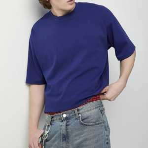 T-shirt pour homme coupe classique 220 g/m, poids lourd, 100 % coton, décontracté, respirant, séchage rapide, logo personnalisé - Product Image 6