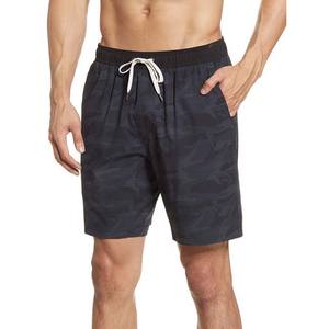 Pantalones cortos de punto de algodón informales para hombre con logotipo personalizado al por mayor, pantalones cortos de gimnasio con cordón y cintura elástica, nuevo diseño de algodón High Street - Product Image 1