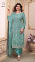 Kameez pakistanaise confortable grande taille en soie chinon lourde et slub Maruti, modèle MF586, couleur unie, simple et polyvalente, style indien