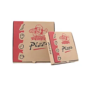 Hộp Đựng Thực Phẩm Mang Về Bằng Giấy 50 60 Cm In Màu Tùy Chỉnh Hộp Đóng Gói Pizza Màu Nâu Nhà Sản Xuất