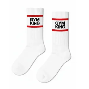 Gym King Colorful Sports <b>Socks</b> Printed Customizable Logo Digital Printing Anti-Bacterial Sporty Style for Autumn Sublimation - Product Image 1