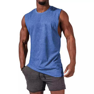 Ropa deportiva de verano de alta calidad para hombre, camiseta sin mangas informal para gimnasio con cuello cuadrado, Estilo Chaleco ligero - Product Image 5