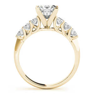 Anillo de Compromiso con Corte Princesa de Diamante en Oro Amarillo de 14K con Diamante de 1.30ct - Product Image 4