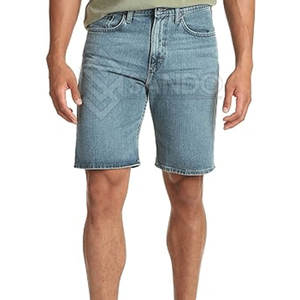 Pantalones cortos vaqueros de artes marciales para hombre hechos a medida más vendidos de alta calidad 100% algodón patrón sólido estilo informal - Product Image 1