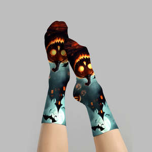 Calcetines de impresión Digital 3D personalizados de alta calidad para mujer, transpirables, sublimados, longitud de tripulación, temporada de otoño 2025 - Product Image 4