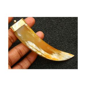 Venta caliente Javed artesanías estilo Premium pulido Natural búfalo cuerno pendiente collar Animal alta calidad Premium accesorio - Product Image 6