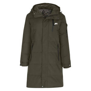 Veste longue d'hiver matelassée à capuche pour homme, avec logo personnalisé imprimé, col montant, design élégant et tendance, prix bas - Product Image 1