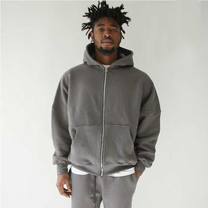 Oem custom made men oversized pullover full zip up <b>3d</b> logo puff print <b>hoodie</b> - Product Image 3