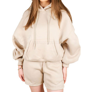 Ensemble de vêtements de sport décontractés 2024, dernière collection, sweat-shirt à manches longues uni, short respirant, tissu tricoté à séchage rapide, service OEM pour femmes - Product Image 1